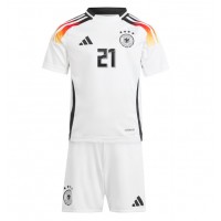 Fotbalové Dres Německo Ilkay Gundogan #21 Dětské Domácí ME 2024 Krátký Rukáv (+ trenýrky)